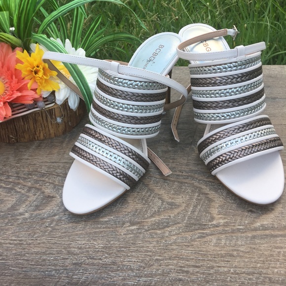 BCBGENERATION BRAIDED BUCKLE BACK HEELS - Picture 2 of 7